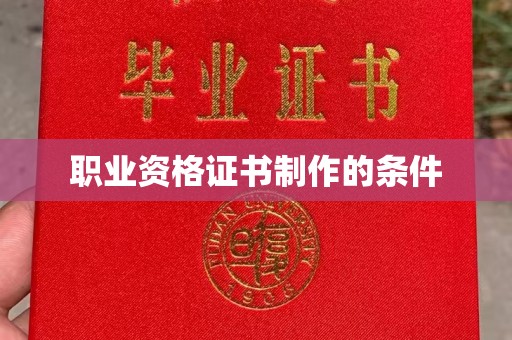 于田职业资格证书制作的条件